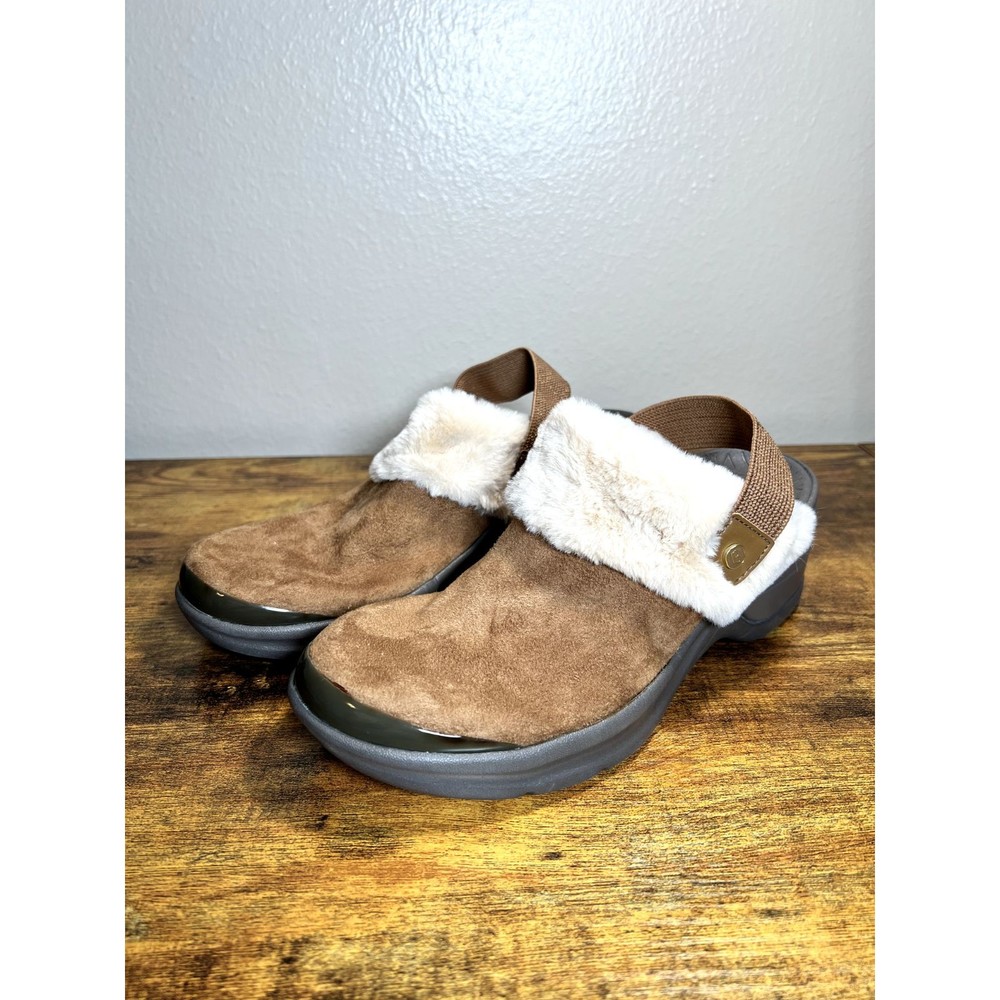 BZees Kismet Faux Fur Slip On Comfort Mules Shoes Women US Size 7.5M